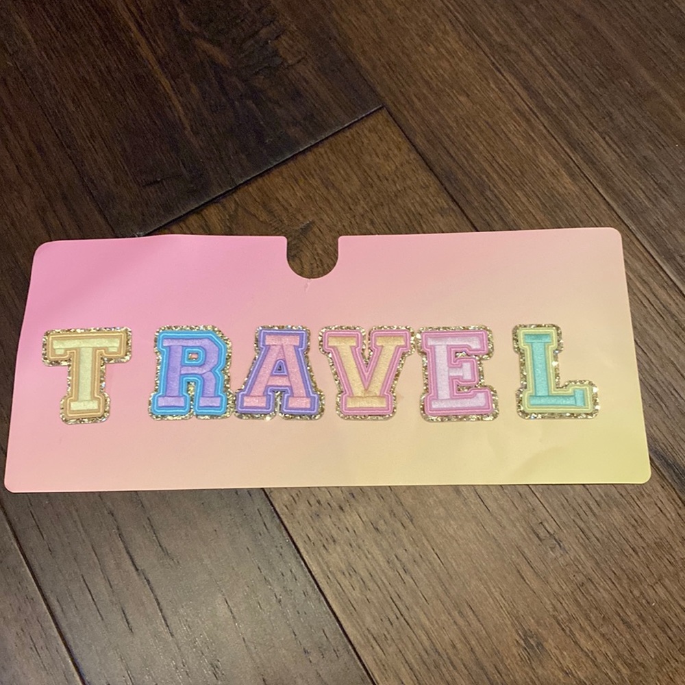 TRAVEL sticky letters.  Stoney Clover for Target
